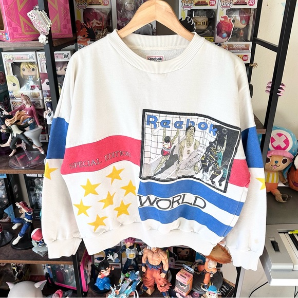 Reebok Other - Vintage Reebok Olympics AOP Sweatshirt World Games USA Mens M 90s